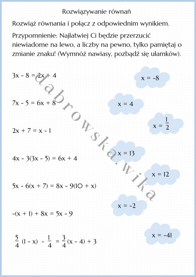 Rozwiązywanie równań