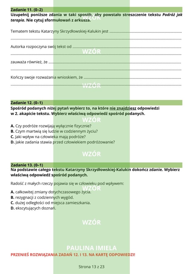 Próbny egzamin ósmoklasisty - Akademia pana Kleksa