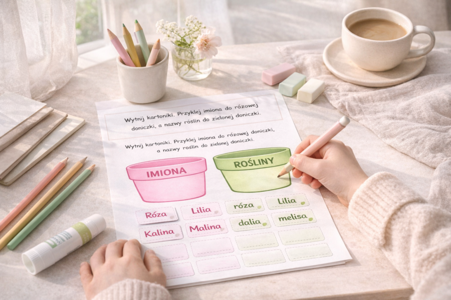 Materiał ćwiczeniowy z języka polskiego – Róża i róża