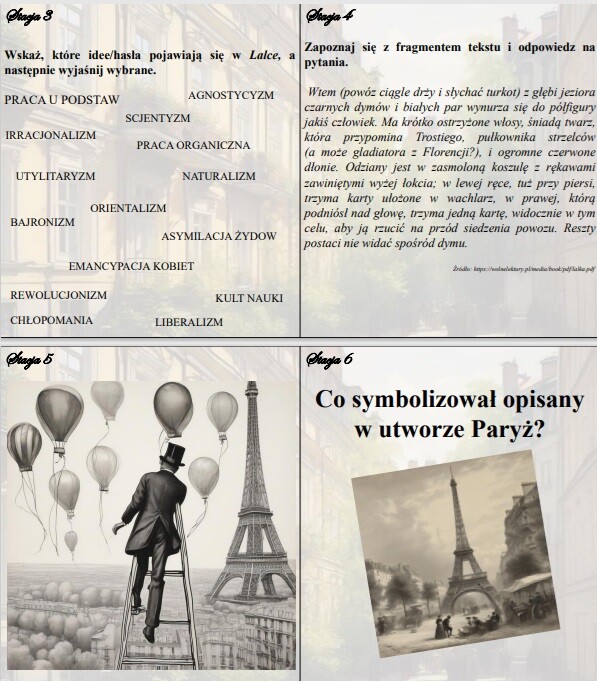 Stacje zadaniowe dla liceum - "Lalka"