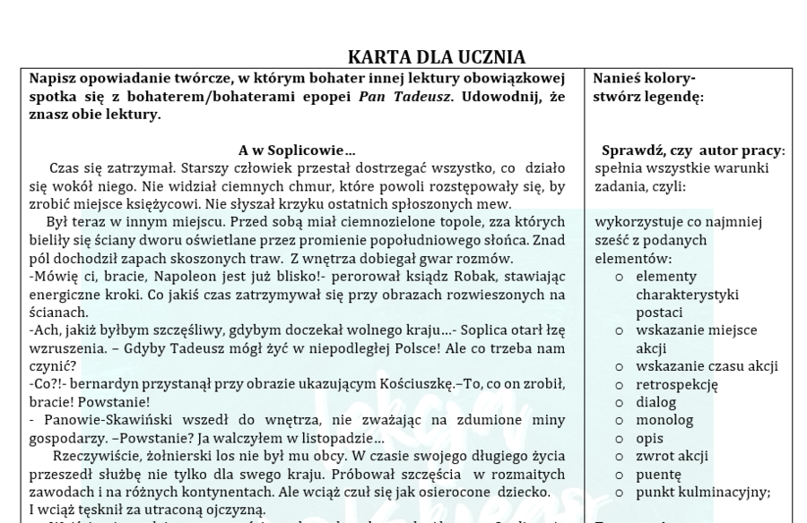 OPOWIADANIE TWÓRCZE W KLASIE SIÓDMEJ I ÓSMEJ- PRZEZ OBSERWACJĘ DO TWORZENIA