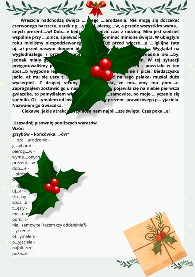 Świąteczna ortografia