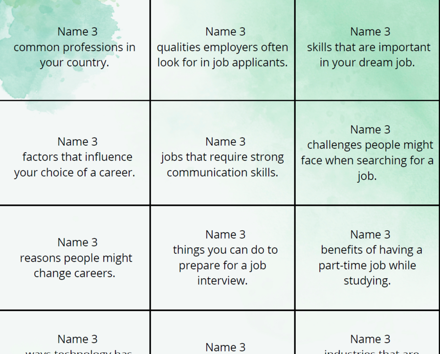 Name 3, Jobs-klasa 8 , liceum