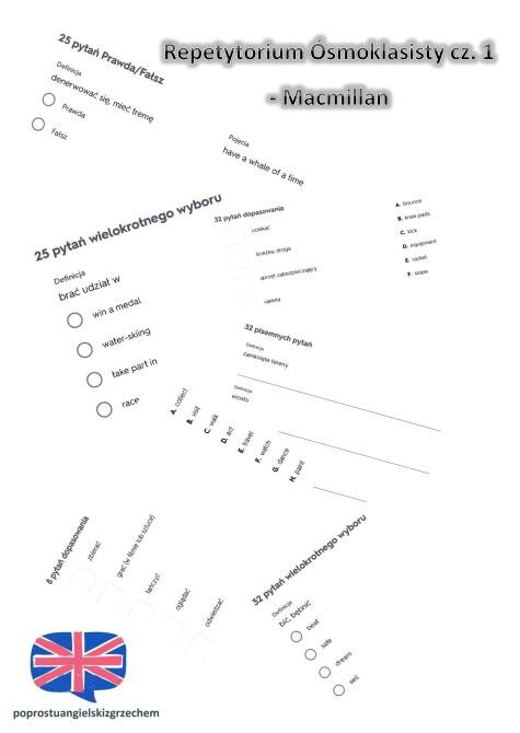 Repetytorium Ósmoklasisty cz. 1 (Macmillan) – Unit 3 – testy