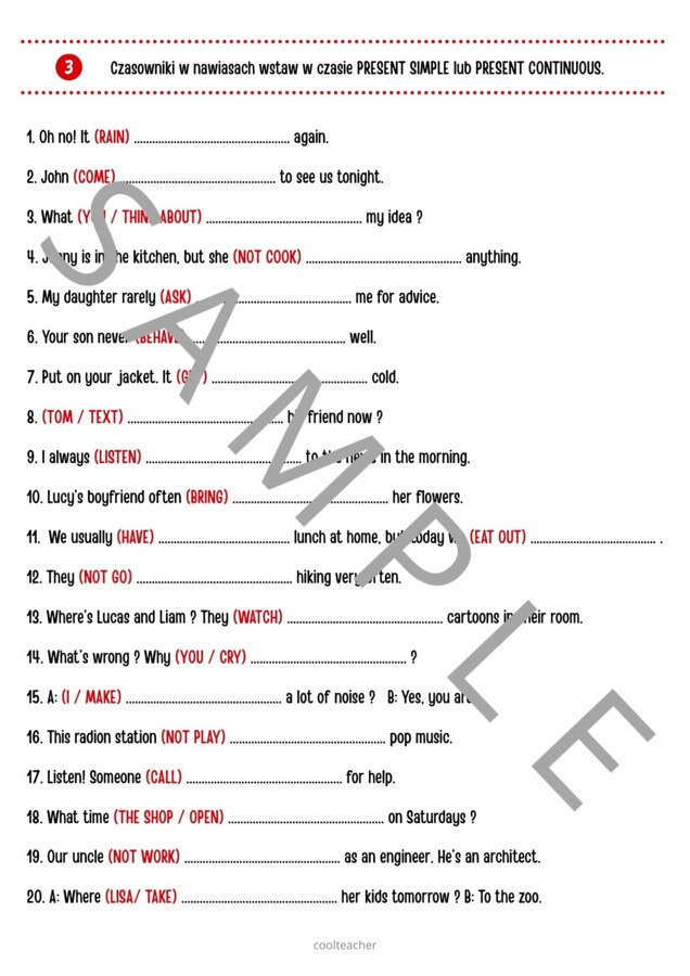 Present Simple vs Present Continuous