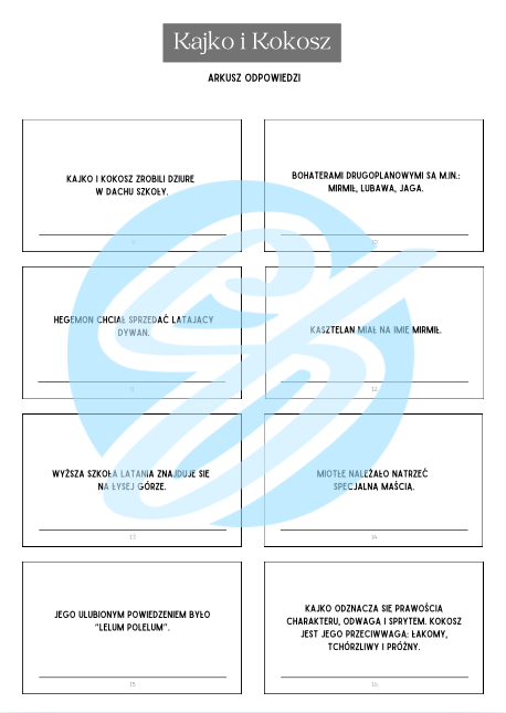 Kajko i Kokosz – Karty z Pytaniami i Odpowiedziami | Świetna Pomoc Edukacyjna do Lektury