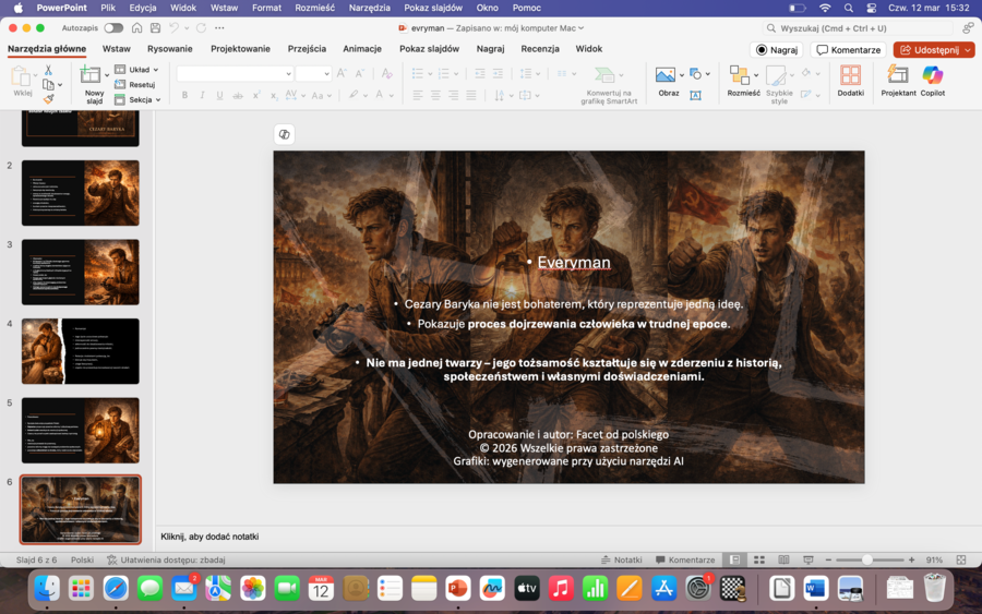 Cezary Baryka jako everyman