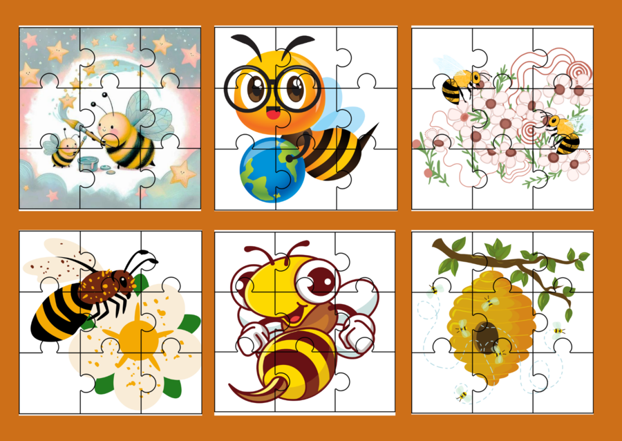 DZIEŃ PSZCZÓŁ – PUZZLE – 18 obrazków - Dzień Pszczoły