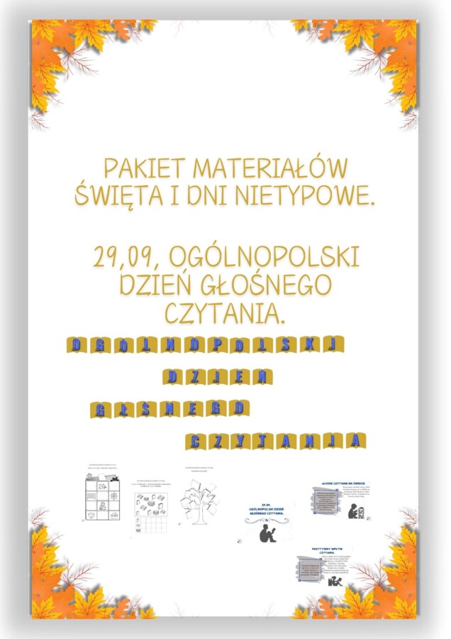 PAKIET MATERIAŁÓW NA WRZESIEŃ WEDŁUG KALENDARZA ŚWIĄT I DNI NIETYPOWYCH.