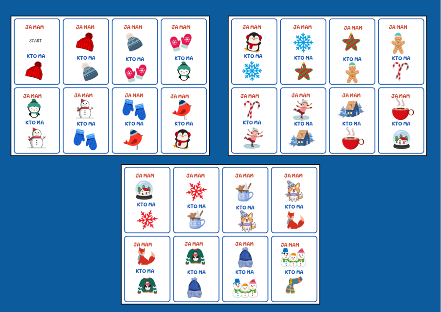 ZIMA – Ja mam… Kto ma…? – 40 szt. - biblioteka - świetlica