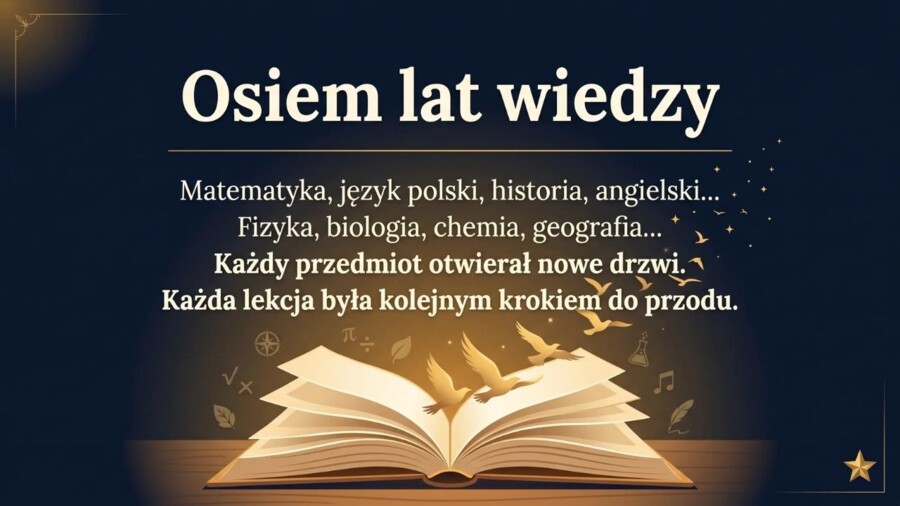Pożegnanie ósmoklasistów – elegancka prezentacja na zakończenie szkoły podstawowej