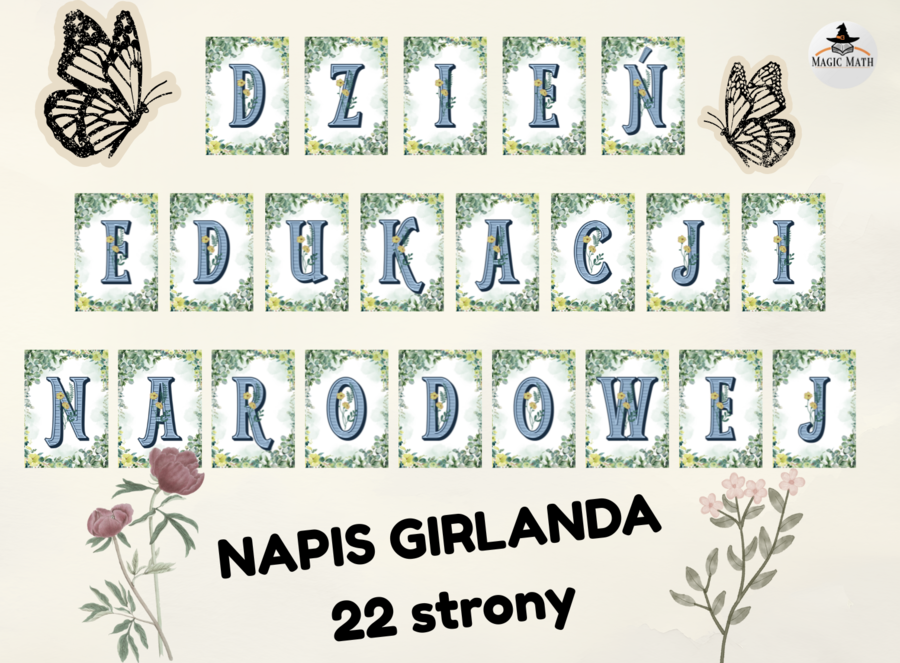 GIRLANDA/NAPIS "Dzień Edukacji Narodowej" 22 strony