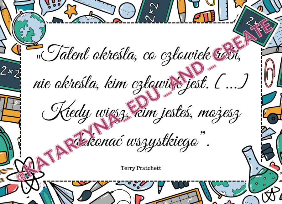 Plakaty-kupony z cytatami - koniec roku szkolnego