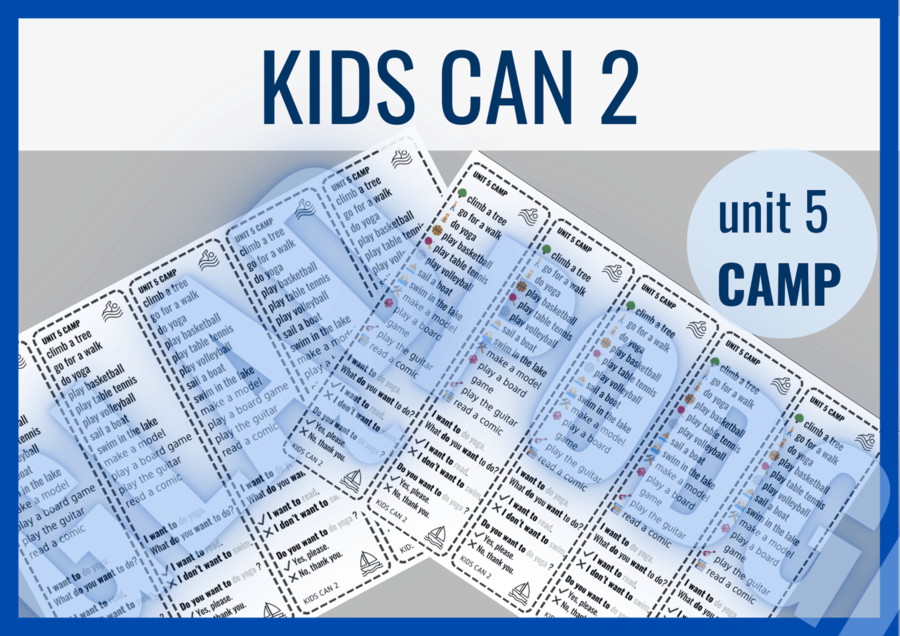 Kids Can 2 unit 5 CAMP – zakładki do książki