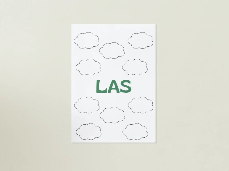 Plakat z mapą myśli. LAS