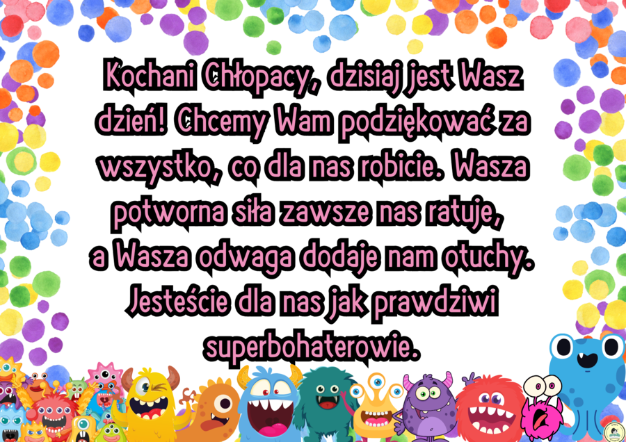 DZIEŃ CHŁOPKA - kochamy WAS potwornie