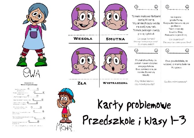 Karty problemowe - rozwiązywanie problemów klasy 1-3, przedszkole