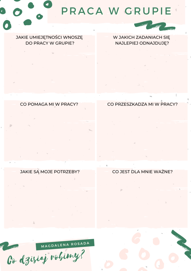 Karty pracy: Talenty moich uczniów