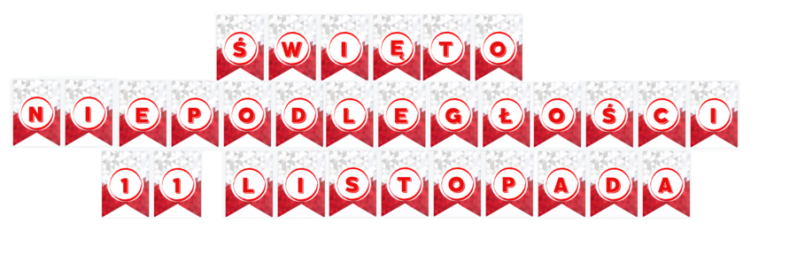 11 listopada Święto Niepodległości - girlanda, napis, dekoracja