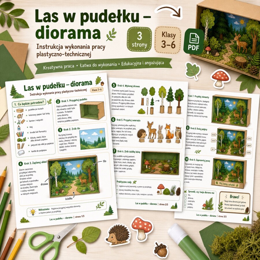 Las w pudełku — diorama