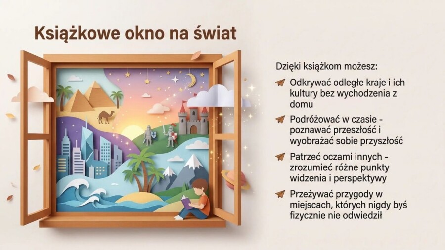 Światowy Dzień Książki i Praw Autorskich – czytanie, twórczość i szacunek do autorów (gazetka szkolna / prezentacja)