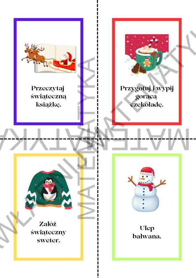 Kalendarz adwentowy - zadania