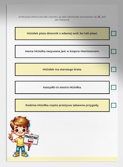 Zestaw edukacyjny „Poznaj Miziołka”