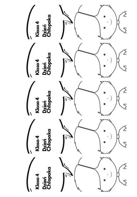 Zakładka na Dzień Chłopaka dla KLASY 4