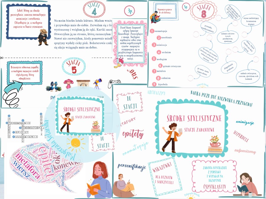 Środki stylistyczne- stacje zadaniowe