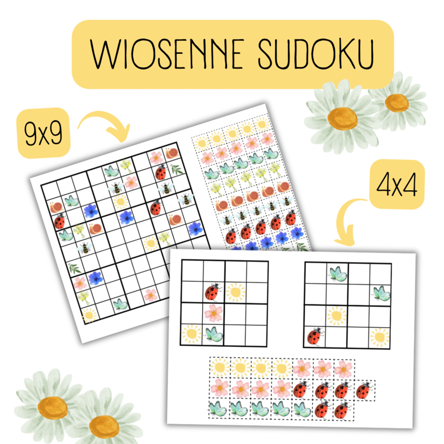 WIOSENNE SUDOKU / wiosna / dzień ziemi
