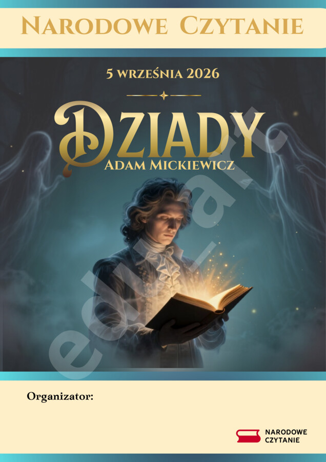 Plakat informacyjny Narodowe Czytanie