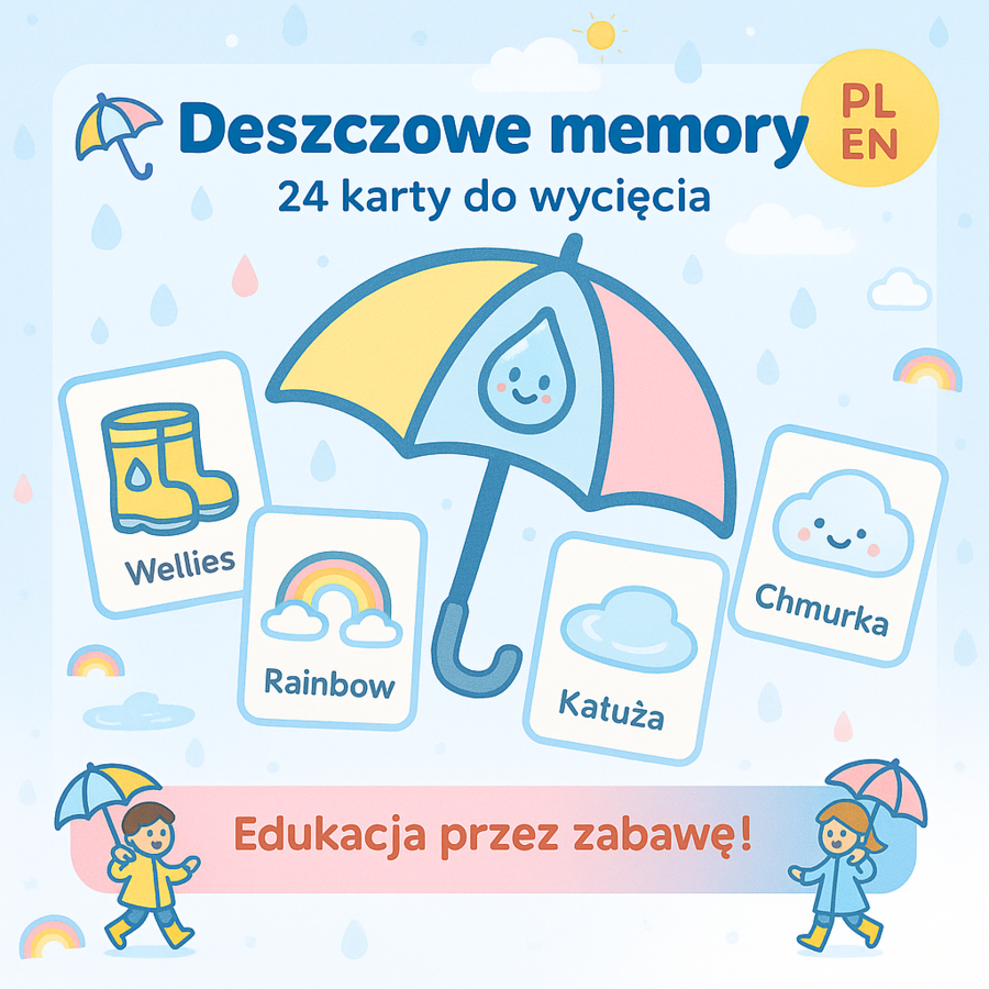 „Deszczowe memory” – gra obrazkowa