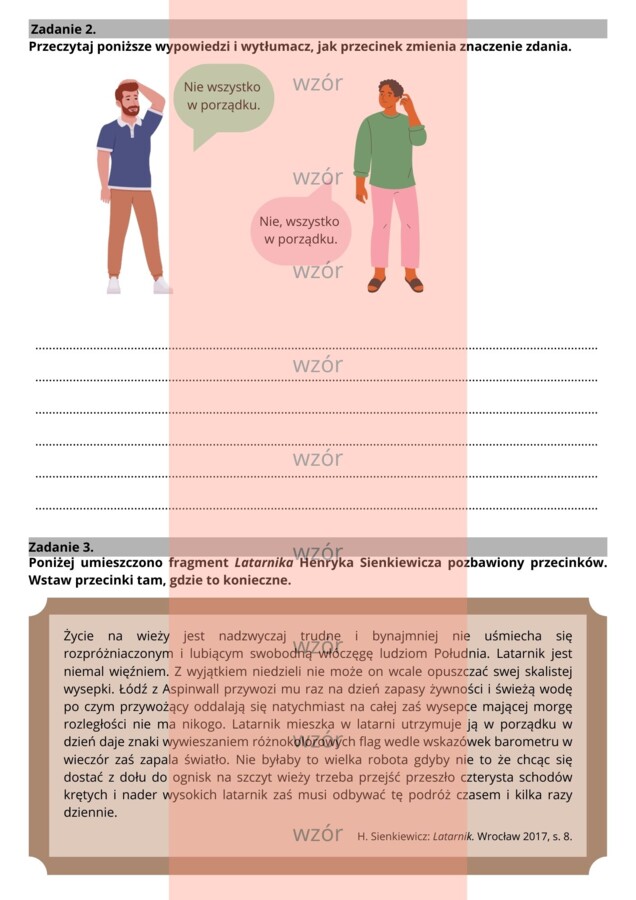 Ćwiczenia interpunkcyjne