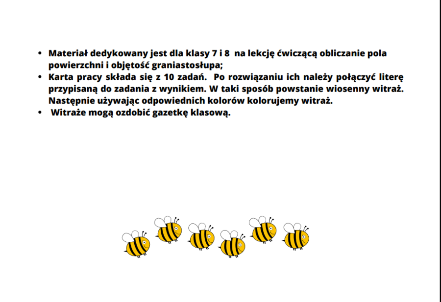 Obliczanie pola i objętości graniastosłupa - witraż.