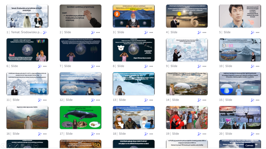 Prezentacja „Środowisko przyrodnicze Arktyki i Antarktyki” w genially do edycji – geografia 8