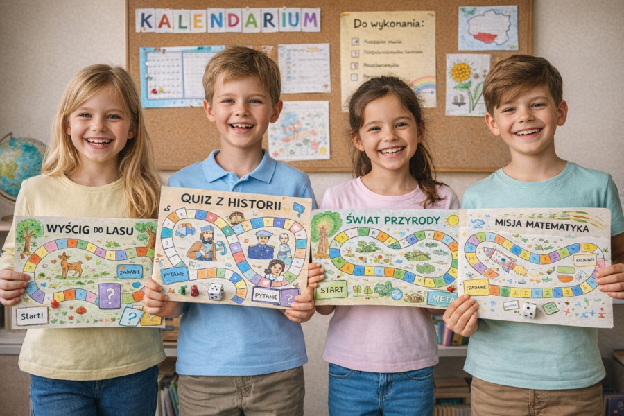 Planszówki DIY z kartonu i markerów