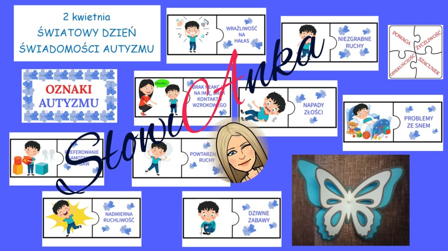 Światowy Dzień Świadomości Autyzmu -  NAPIS + GAZETKA