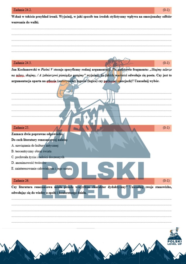 renesans_pakiet 6 elementów (opracowanie epoki+test 31 zadań z kluczem+fiszki+Makbet+test ikonograficzny+kartkówka)_Polski Level Up