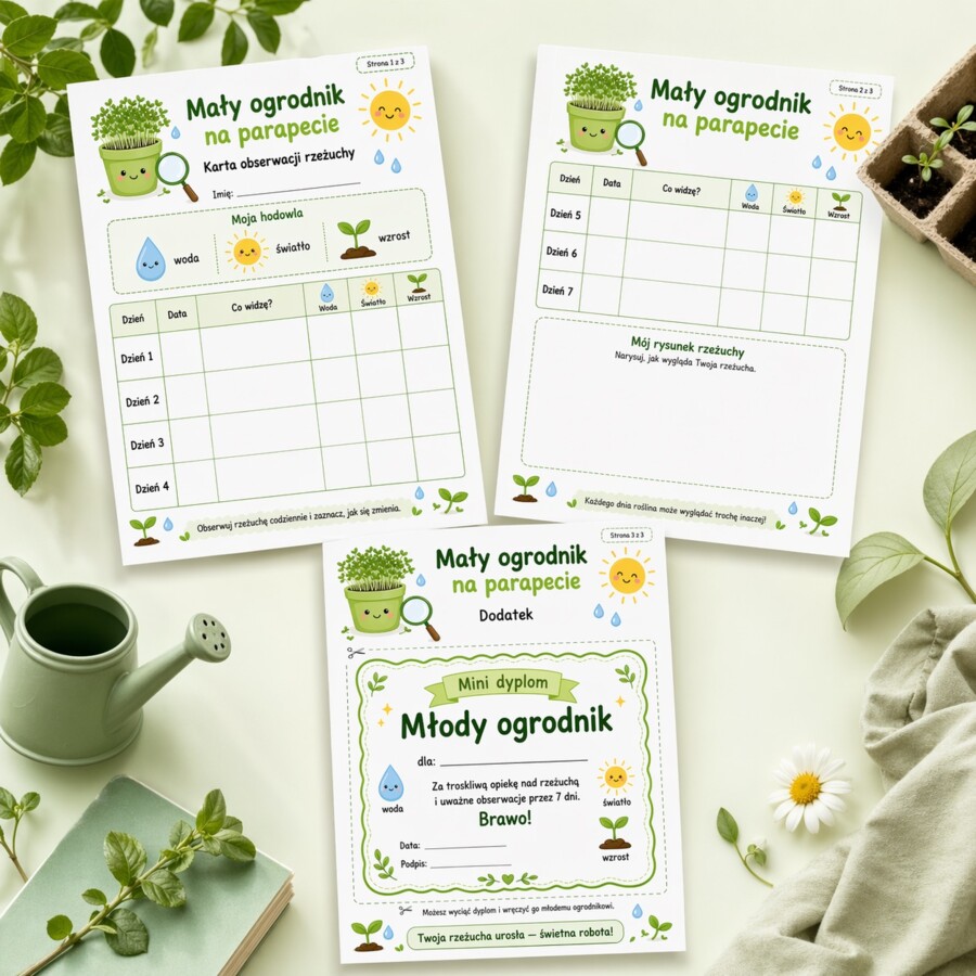 Mały ogrodnik - obserwacja rzeżuchy