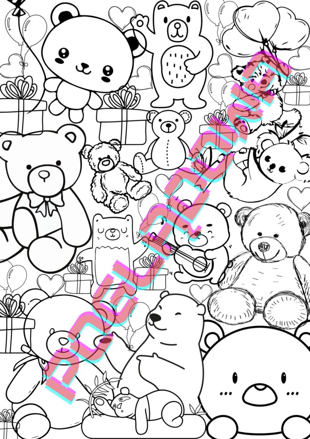 Dzień Misia - kolorowanka XXL