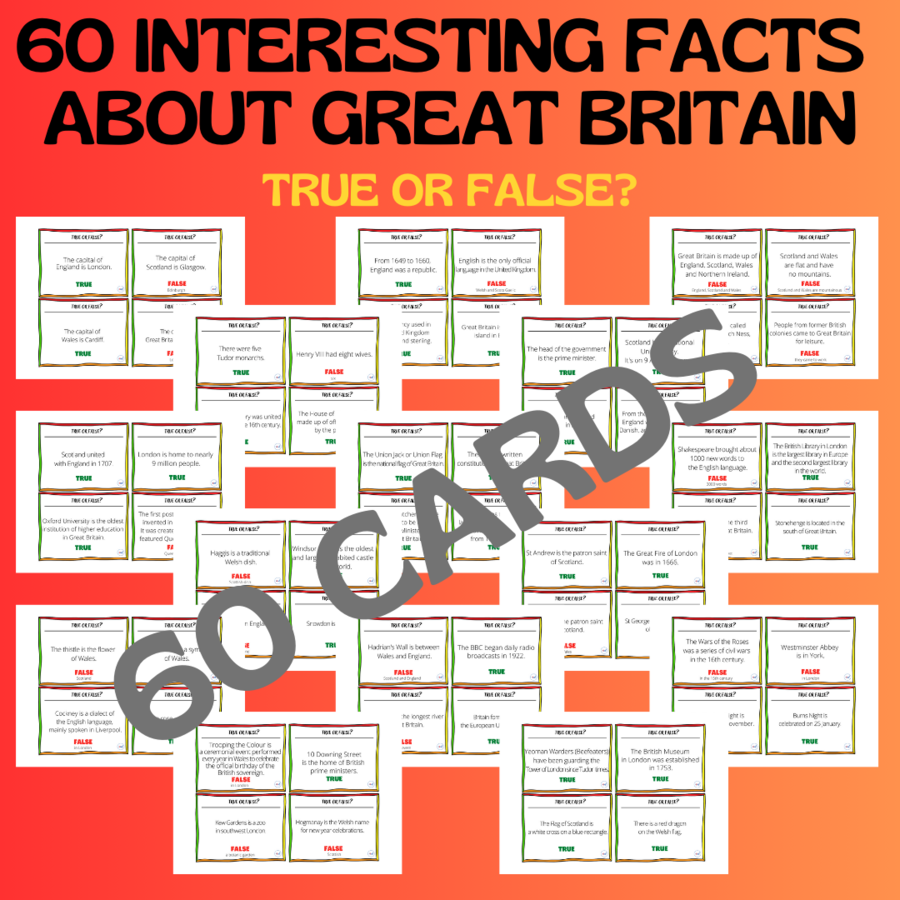 60 FACTS ABOUT GREAT BRITAIN / TRUE OR FALSE