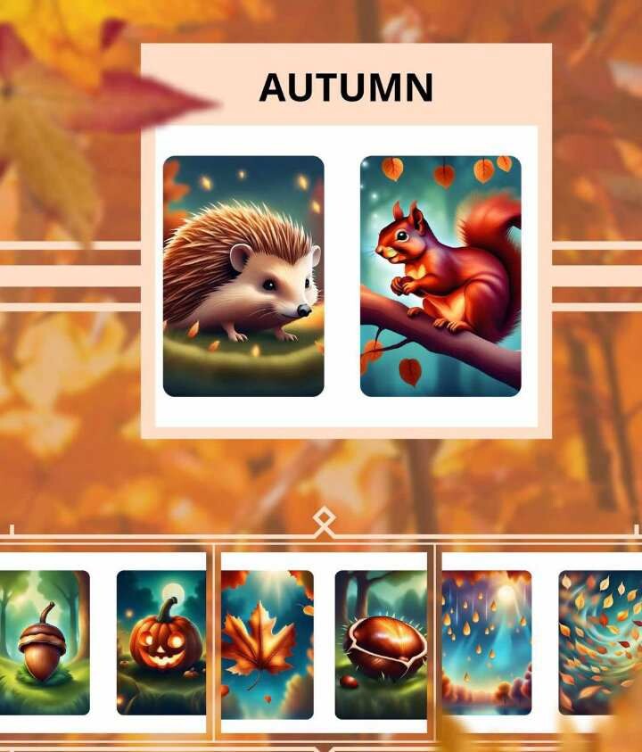 AUTUMN karty obrazkowe