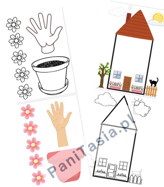 Laurki na Dzień Rodziny, Dzień Mamy, Dzień Taty - wersja kolorowa i do pokolorowania + instrukcja