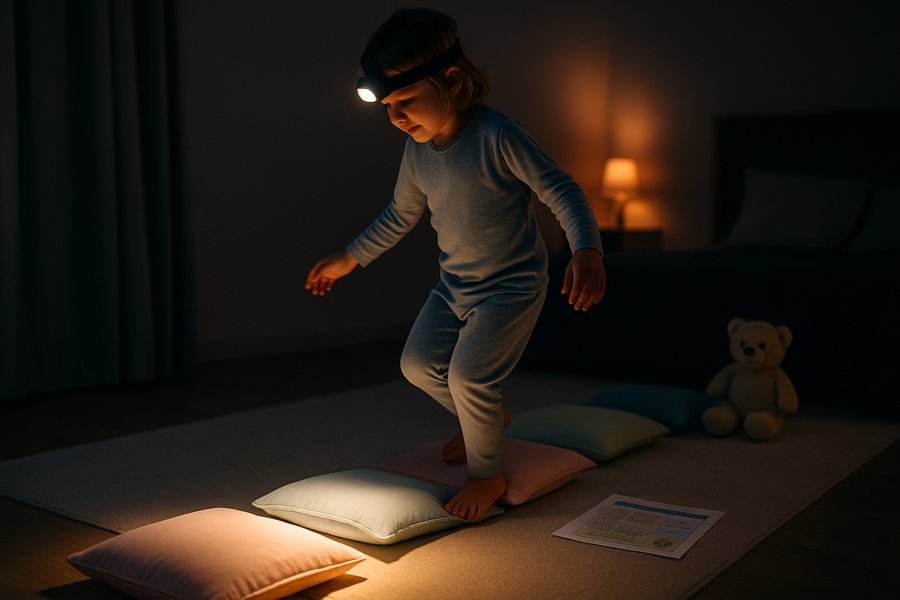 Tor przeszkód z poduszek