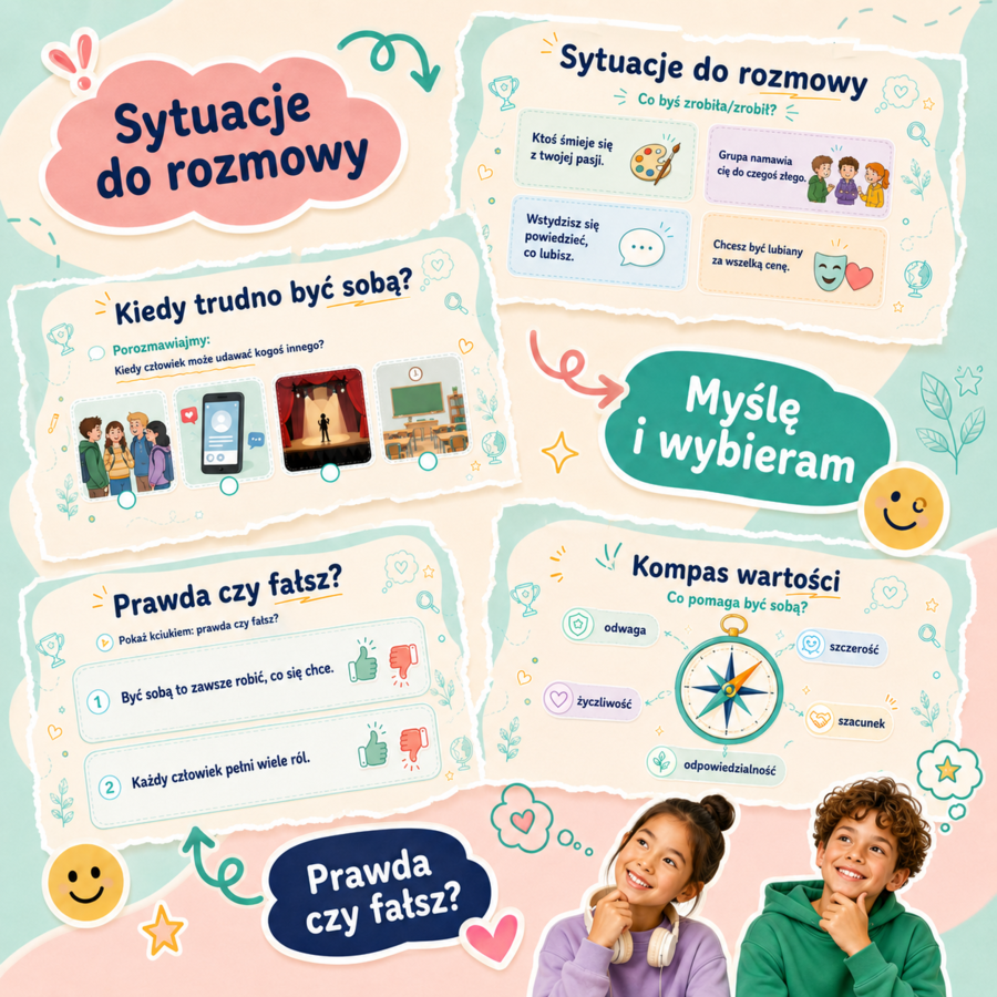 Prezentacja. Temat: Przede wszystkim chcę być... sobą! [Język polski]