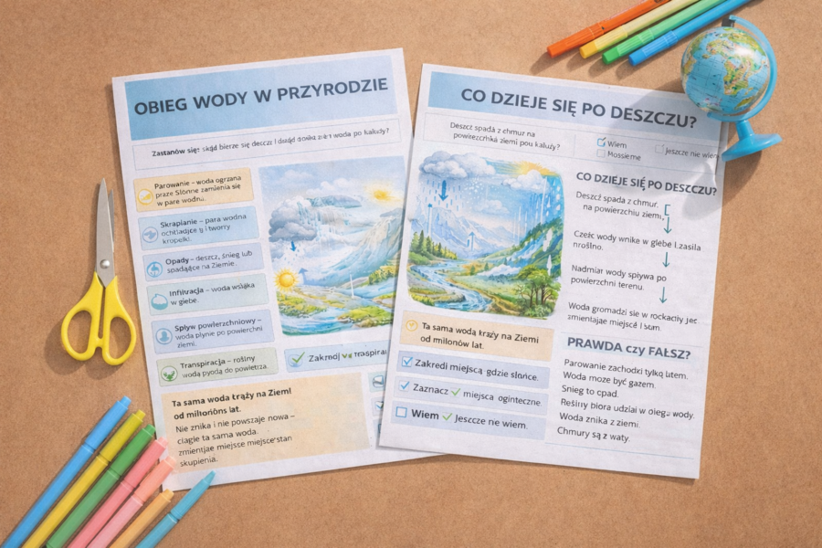 Karta pracy: Obieg wody w przyrodzie