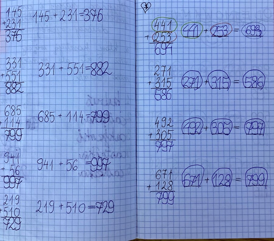 Lekcja 3 - program nauczania „DIY Matematyka w I - III” / zeszyt część 1, dodawanie pisemne bez przenoszenia