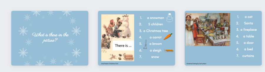 Winter & Christmas in art - prezentacja na zajęcia online/offline