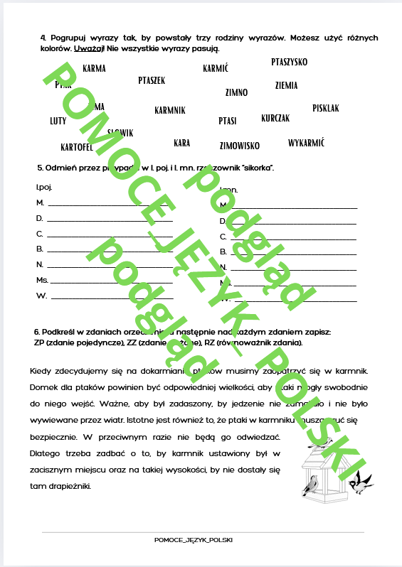 Dzień Języka Ojczystego - zadania dla kl. 5
