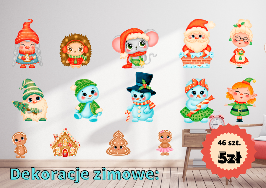 Słodkie i urocze dekoracje zimowe